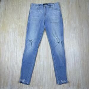 J Brand Maria Superstar Destr High Rise Distressed Skinny Leg Denim Jeans 29